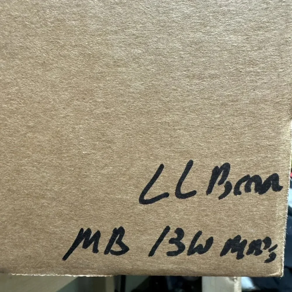 LL Bean Mens Rain Boot Leather Tan Size 13W